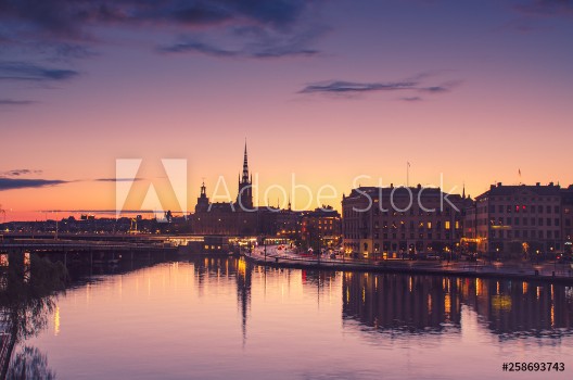Picture of Stockholm sunset view